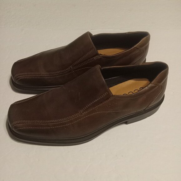 Ecco Men\'s Brown Leather Sip on Loafers Size 11 main image 5